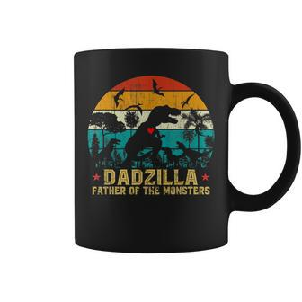 Vintage Dadzilla Father Of The Monsters For Dad Fathers Day Coffee Mug - Seseable