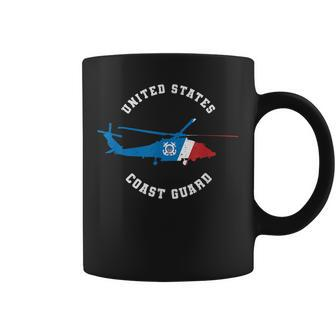 Vintage Distressed United States Coast Guard Uscg Helicopter Coffee Mug - Seseable