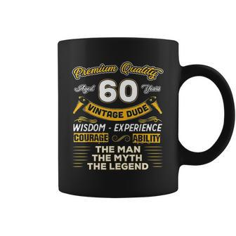 Vintage Dude The Man Myth Legend 60 Yrs 60Th Birthday Coffee Mug - Thegiftio UK