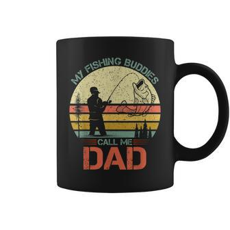Vintage Fishing Fisherman - My Fishing Buddies Call Me Dad Coffee Mug - Seseable