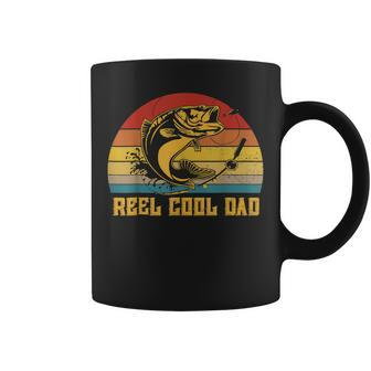 Vintage Fishing Reel Cool Dad Funny Fathers Day Coffee Mug - Seseable