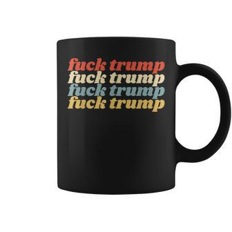 Vintage Fuck Trump T Anti Trump Womens Mens Coffee Mug | Mazezy