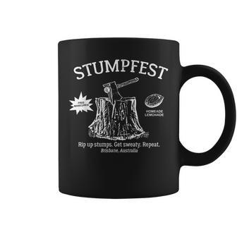 Vintage Funny Stumpfest 2023 Brisbane Get Sweaty Coffee Mug | Mazezy