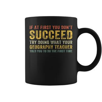 Vintage Geography Teacher Job Title Back To School Gift Coffee Mug | Mazezy AU
