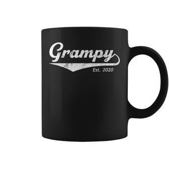 Vintage Grampy Grandpa Est 2020 New Grandfather Gift For Mens Coffee Mug | Mazezy