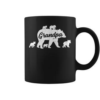 Vintage Grandpa Bear With 5 Cub Fathers Day Coffee Mug | Mazezy