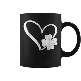 Vintage Happy St Patricks Day Go Lucky Irish Shamrock Coffee Mug - Seseable