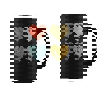 Vintage Hearts Cool Retro Valentines Day Gift Tee Coffee Mug | Mazezy