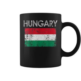 Vintage Hungary Hungarian Flag Pride Gift Coffee Mug - Seseable