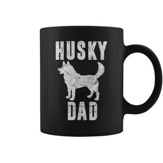 Vintage Husky Dad Gift Dog Daddy Siberian Huskies Father Coffee Mug - Seseable