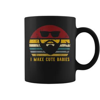 Vintage I Make Cute Babies Funny Confident Dads Coffee Mug - Seseable