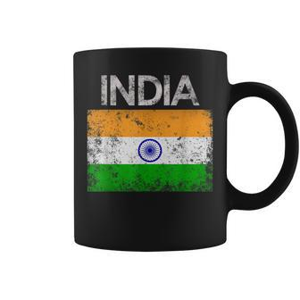 Vintage India Indian Flag Pride Gift Coffee Mug - Seseable