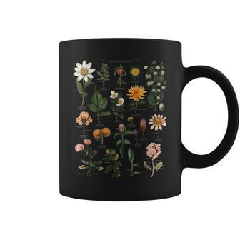 Vintage Inspired Flower Botanical Chart Graphic Coffee Mug | Mazezy