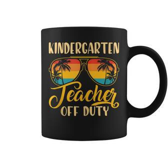 Vintage Kindergarten Teacher Off Duty Last Day Of School Coffee Mug | Mazezy