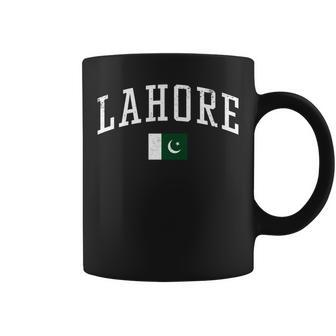 Vintage Lahore Pakistan Country Flag Souvenir Vacation Coffee Mug | Mazezy CA