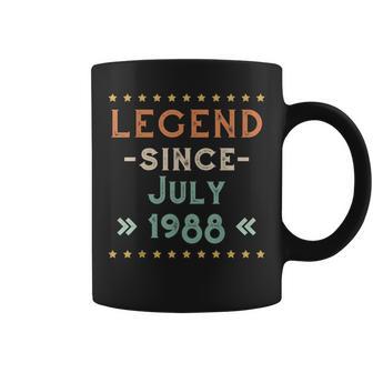 Vintage Legend Seit Juli 1988 Geburtstag Männer Frauen Tassen - Seseable