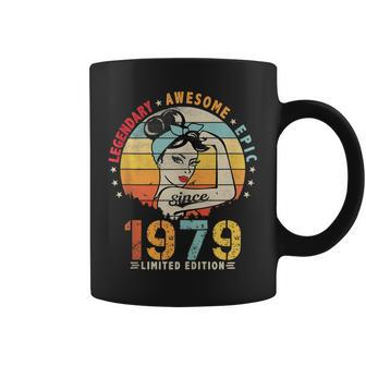 Vintage Legendary Awesome Epic Since 1979 Retro Birthday Coffee Mug - Seseable