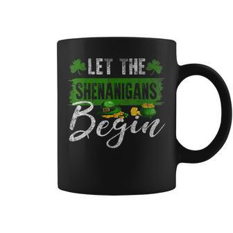 Vintage Let The Shenanigans Begin St Patricks Day For Women Coffee Mug - Seseable