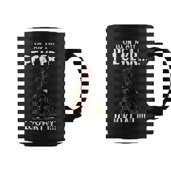 Vintage Look At My Pecker Look At It Funny Rooster Chicken Coffee Mug - Thegiftio UK