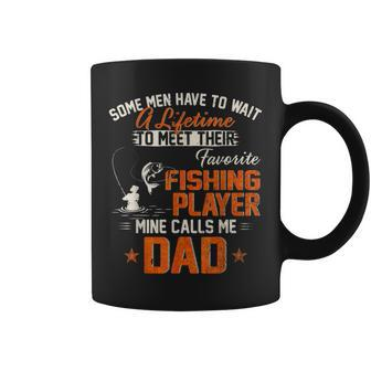 Vintage My Favorite Fishing Player Calls Me Dad Fisherman Coffee Mug - Seseable