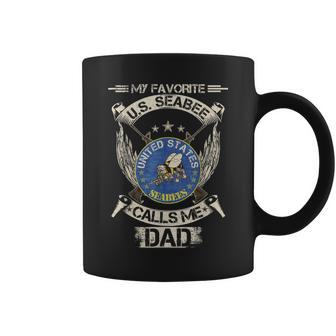 Vintage My Favorite Us Seabee Veteran Calls Me Dad Coffee Mug - Seseable
