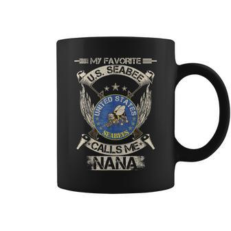 Vintage My Favorite Us Seabee Veteran Calls Me Nana Coffee Mug - Seseable