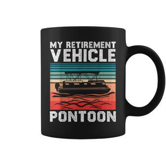 Vintage My Retirement Vehicle Pontoon Boat Lovers Mens Women Coffee Mug - Thegiftio UK