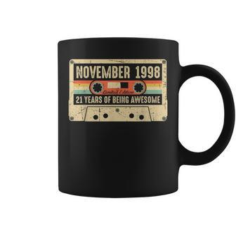 Vintage November 1998 21St Birthday Gift Retro Cassette Tape Coffee Mug | Mazezy