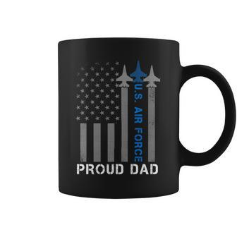 Vintage Proud Dad Us Air Force Flag - Usaf Coffee Mug - Seseable