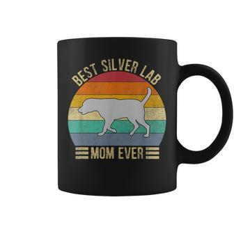Vintage Retro Best Silver Lab Mom Ever Labrador Retriever Coffee Mug - Seseable
