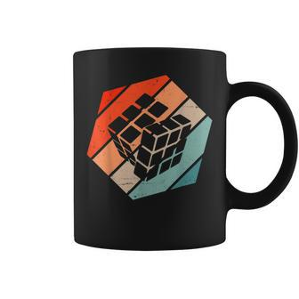 Vintage Retro Competitive Puzzles Cube Love Speed Cubing Coffee Mug - Seseable