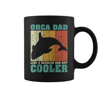 Vintage Retro Orca Dad Like A Regular Dad Father’S Day Raglan Baseball Tee Coffee Mug | Mazezy