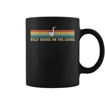 Vintage Silly Goose On The Loose Funny Saying Coffee Mug | Mazezy