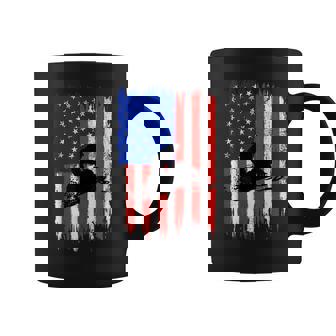 Vintage Snowmobile Usa American Flag Funny Snowmobiling Gift Coffee Mug | Seseable UK