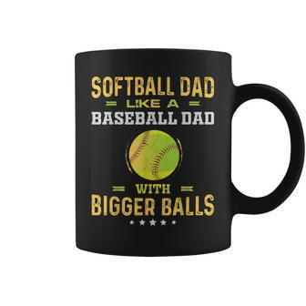 Vintage Softball Dad Softball Fan Coffee Mug - Seseable