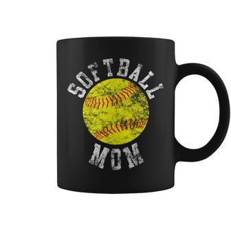 Vintage Softball Mom Coffee Mug - Seseable