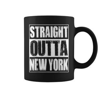 Vintage Straight Outta New York Gift Coffee Mug - Seseable