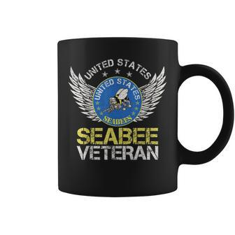 Vintage United States Navy Seabee Veteran Gift Us Military Coffee Mug | Mazezy
