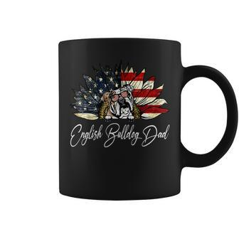 Vintage Usa Best English Bulldog Dad Ever American Flag Coffee Mug | Mazezy