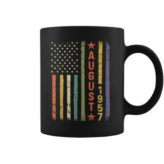 Vintage Usa Flag Awesome Since August 1957 62Th Birth Coffee Mug - Seseable