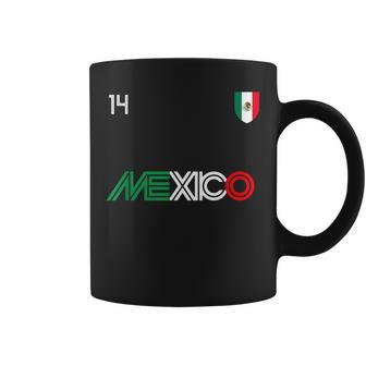 Viva Mexico Retro Football Soccer Mexican Flag Coffee Mug | Mazezy