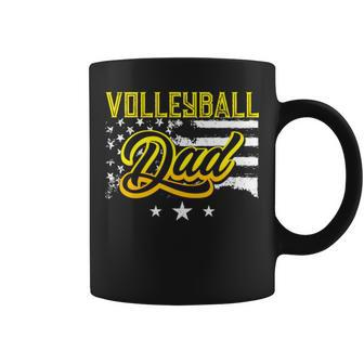 Volleyball Dad American Flag Coffee Mug | Mazezy AU