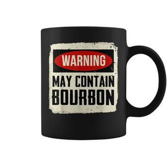 Warning May Contain Bourbon Funny Drinking Wine Coffee Mug - Thegiftio UK