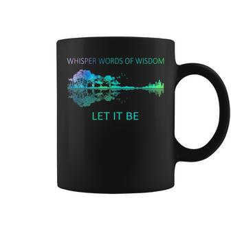 Watercolor Tree Sky There Will Be An Answer Let-It Be Guitar Coffee Mug - Seseable