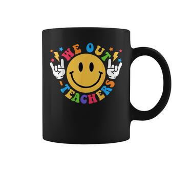 We Out Teachers Smile Face Happy Last Day Of School Student Coffee Mug - Thegiftio UK