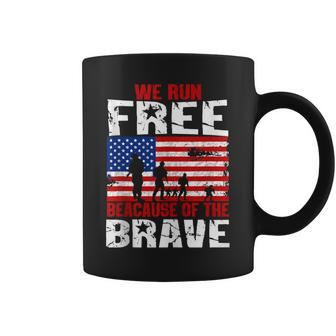 We Run Free Because Of The Brave Memorial Day Gift Coffee Mug - Seseable
