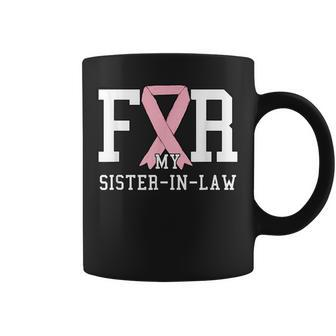 Wear Pink For My Sister In Law Breast Cancer 2019 Pink Badge Coffee Mug | Mazezy