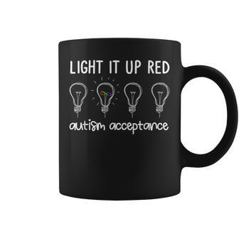 Wear Red Instead Autism-Acceptance In April Coffee Mug | Mazezy