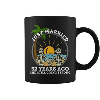 Wedding Anniversary Couple Married 52 Years Ago Skeleton Coffee Mug - Seseable