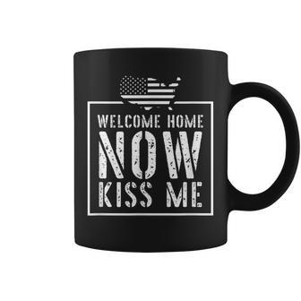 Welcome Home Soldier - Kiss Me Deployment Military Coffee Mug - Seseable